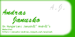 andras janusko business card